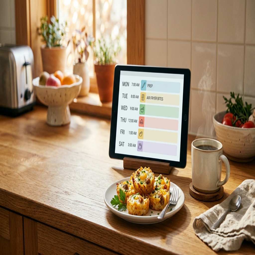 The Air Fryer Breakfast Fix on a tablet